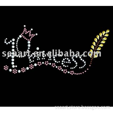 princess rhinestone transfer